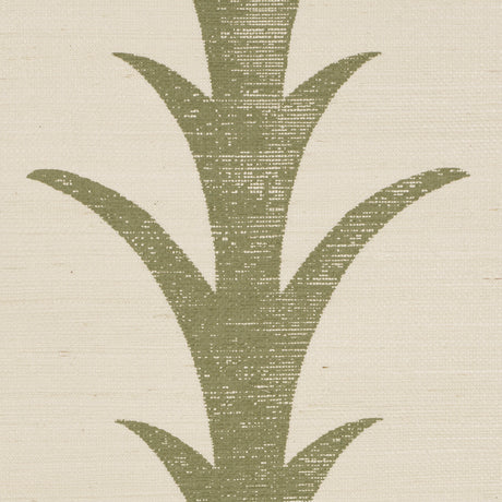 Schumacher 5006058 ACANTHUS STRIPE SISAL in OLIVE Wallpaper 