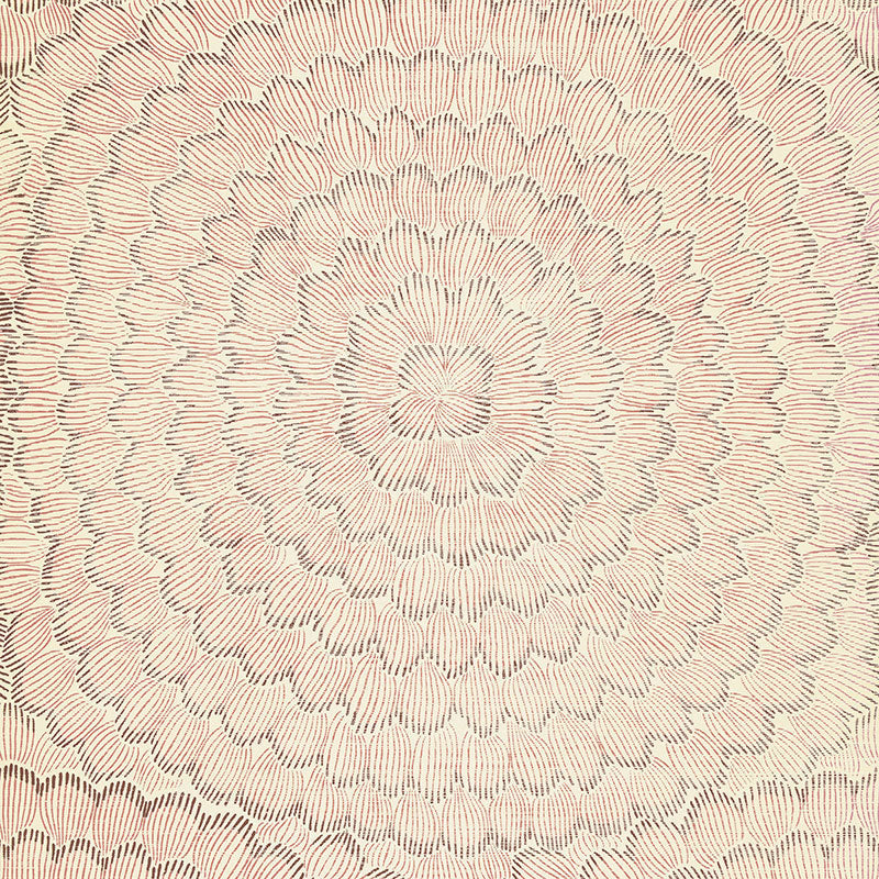 Schumacher Feather Bloom Sisal Venetian Pink Wallpaper