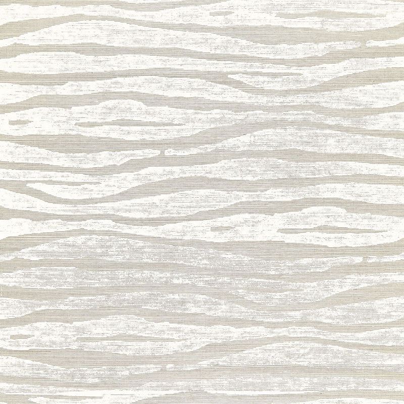 Schumacher Ripple Sisal Fog & Chalk Wallpaper - Eade's Wallpaper