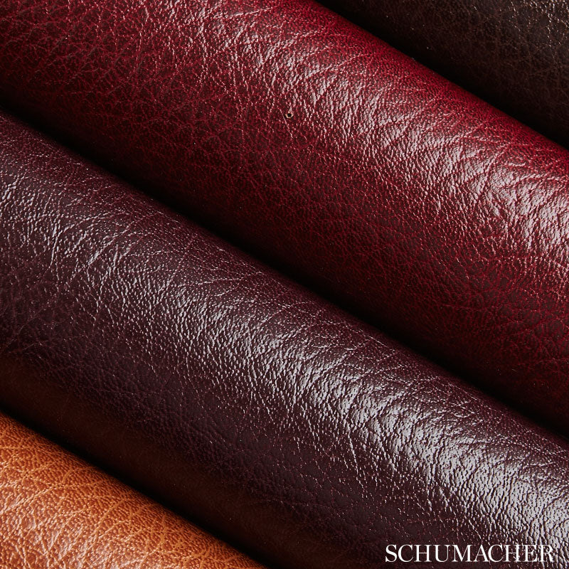 Schumacher Canyon Leather Navy Wallpaper