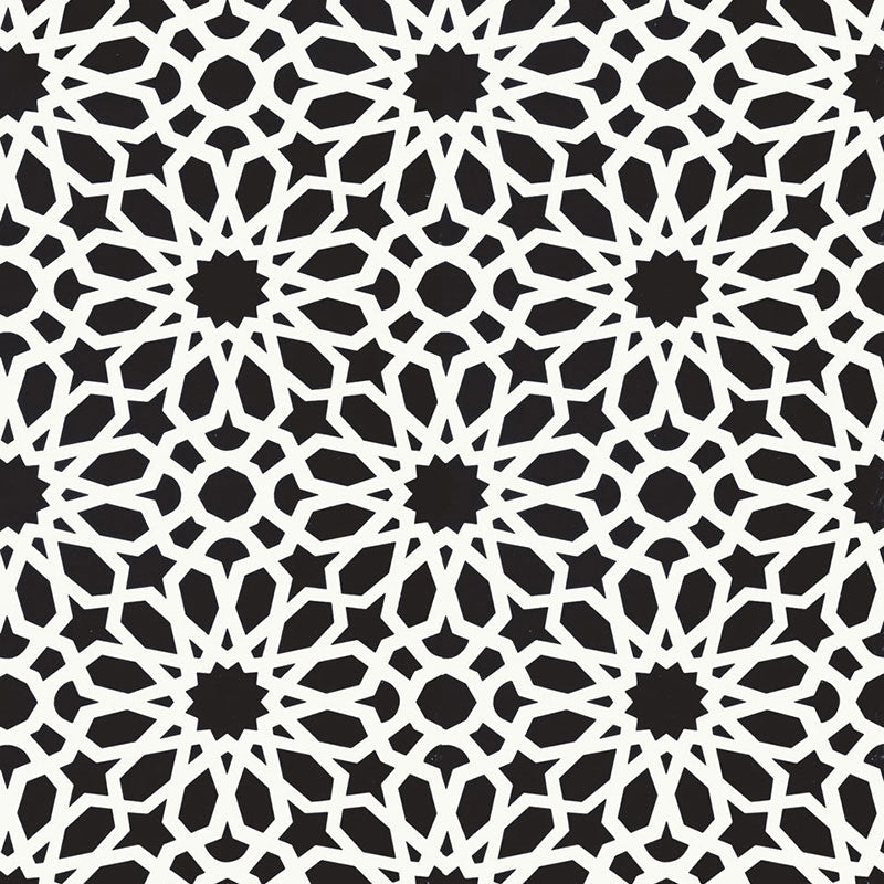 Schumacher Agadir Screen Noir Wallpaper
