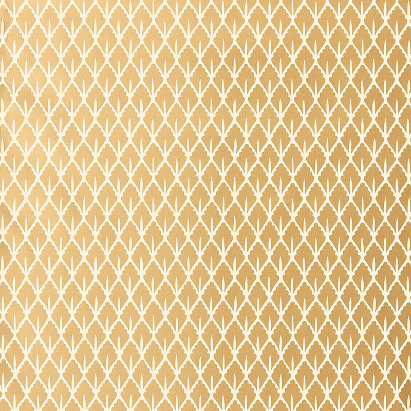 Schumacher Mughal Leaf Burnished Gilt Wallpaper - Eade's Wallpaper