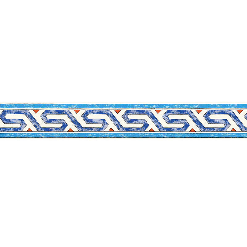 Schumacher Bosphorus Border Peacock Wallpaper
