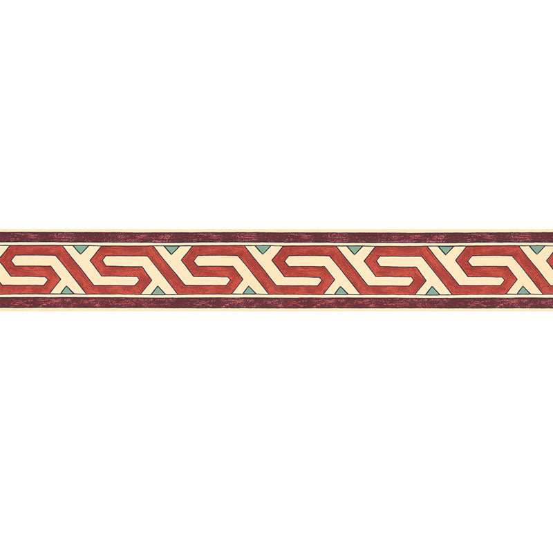 Schumacher Bosphorus Border Pomegranate Wallpaper