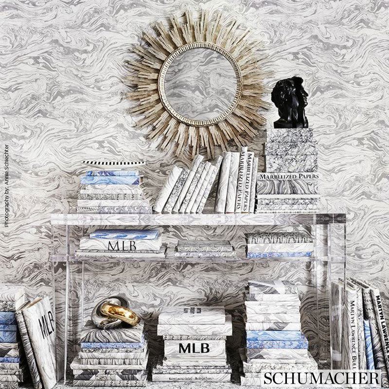 Schumacher Romeo Lapis Wallpaper - Eade's Wallpaper