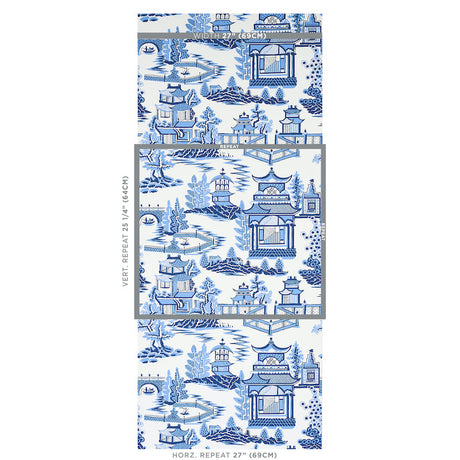 Schumacher Nanjing Porcelain Wallpaper - Eade's Wallpaper