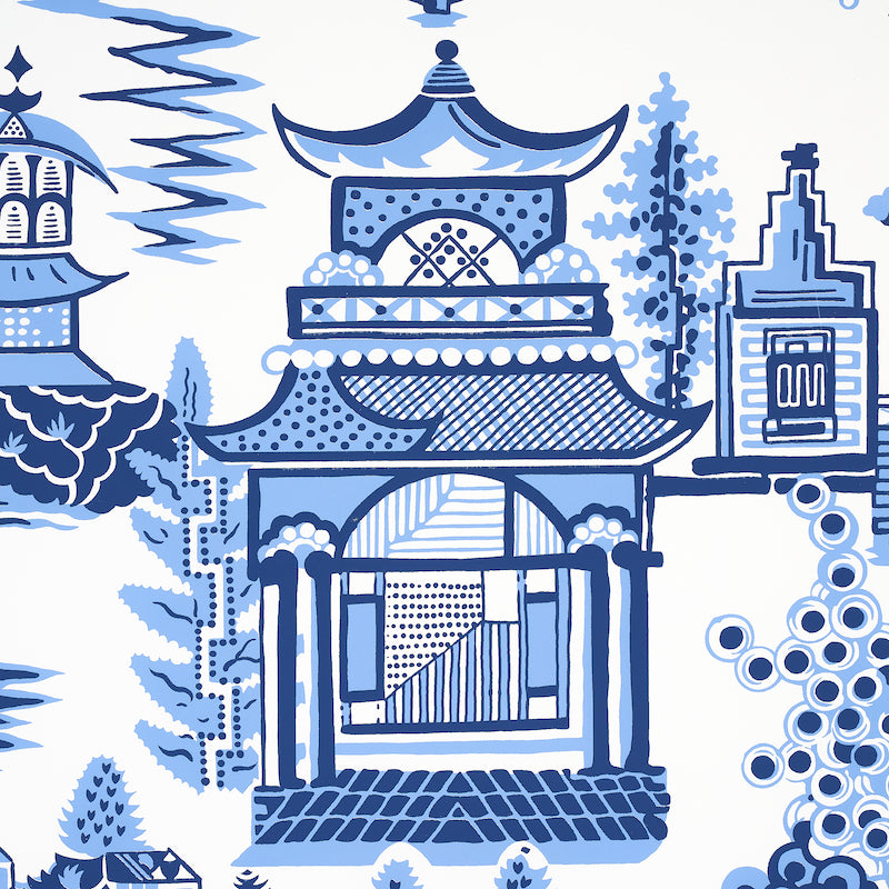 Schumacher Nanjing Porcelain Wallpaper - Eade's Wallpaper