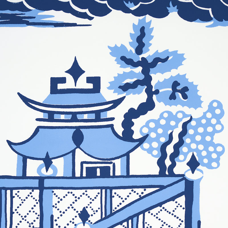 Schumacher Nanjing Porcelain Wallpaper - Eade's Wallpaper