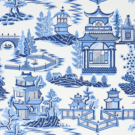 Schumacher Nanjing Porcelain Wallpaper - Eade's Wallpaper