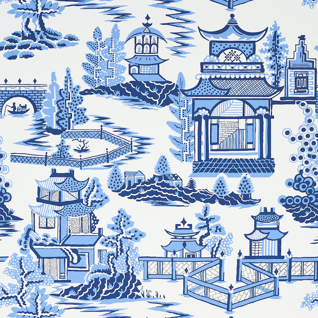 Schumacher Nanjing Porcelain Wallpaper - Eade's Wallpaper