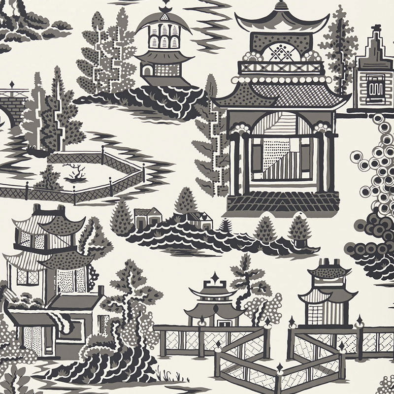 Schumacher Nanjing Smoke Wallpaper - Eade's Wallpaper
