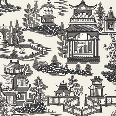 Schumacher Nanjing Smoke Wallpaper - Eade's Wallpaper