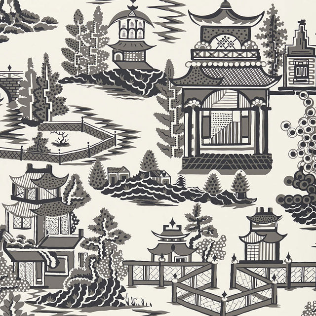 Schumacher Nanjing Smoke Wallpaper - Eade's Wallpaper