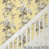 Schumacher Pyne Hollyhock Buttercup Wallpaper - Eade's Wallpaper