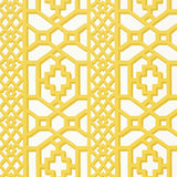 Schumacher Zanzibar Trellis Canary Wallpaper