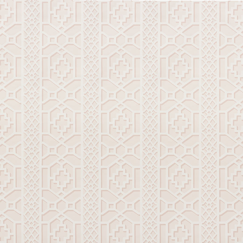 Schumacher Zanzibar Trellis Blush Wallpaper