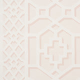 Schumacher Zanzibar Trellis Blush Wallpaper