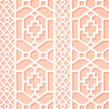 Schumacher Zanzibar Trellis Coral Wallpaper