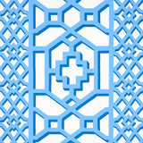 Schumacher Zanzibar Trellis Blue Wallpaper