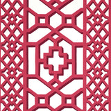 Schumacher Zanzibar Trellis Laquer Red Wallpaper