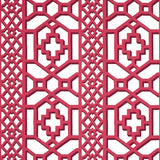 Schumacher Zanzibar Trellis Laquer Red Wallpaper