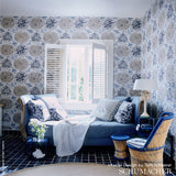 Schumacher Katsugi Blues Wallpaper