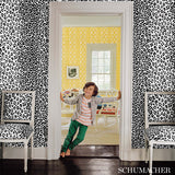 Schumacher Iconic Leopard Ink Wallpaper