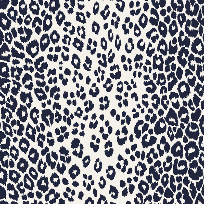 Schumacher Iconic Leopard Ink Wallpaper