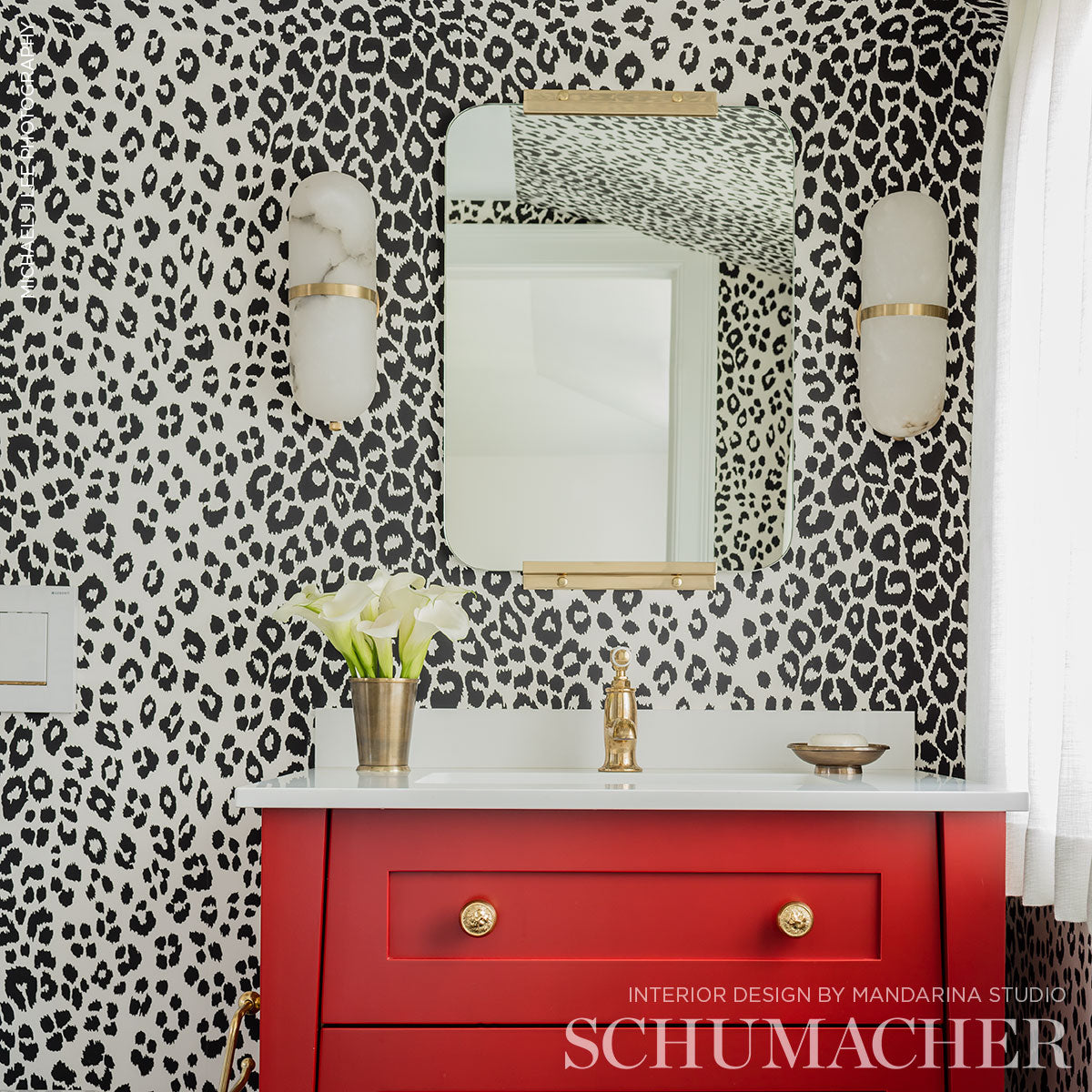 Schumacher Iconic Leopard Graphite Wallpaper