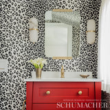 Schumacher Iconic Leopard Graphite Wallpaper