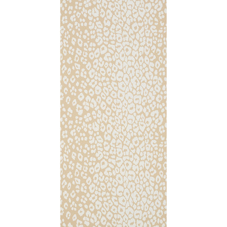 Schumacher Iconic Leopard Ivory On Neutral Wallpaper