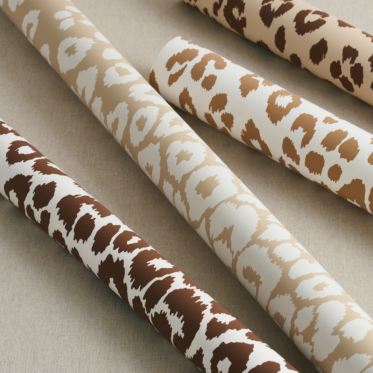 Schumacher Iconic Leopard Ivory On Neutral Wallpaper