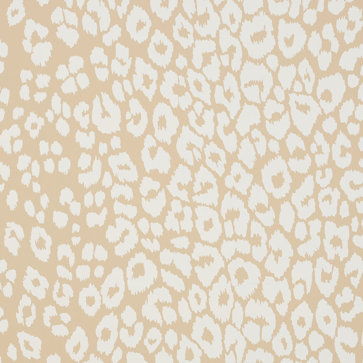 Schumacher Iconic Leopard Ivory On Neutral Wallpaper