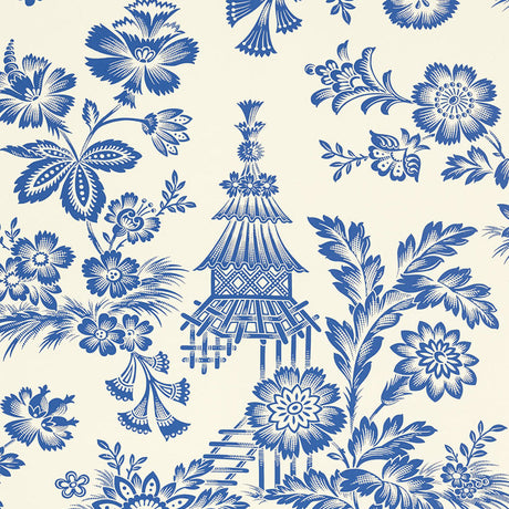 Schumacher Song Garden Porcelain Wallpaper - Eade's Wallpaper