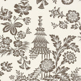 Schumacher Song Garden Cocoa Wallpaper - Eade's Wallpaper