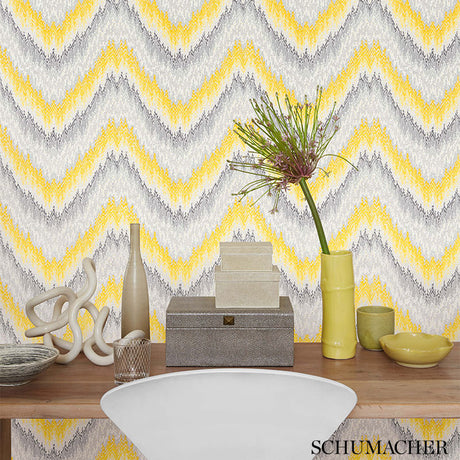 Schumacher Petit Feu Greige Wallpaper - Eade's Wallpaper