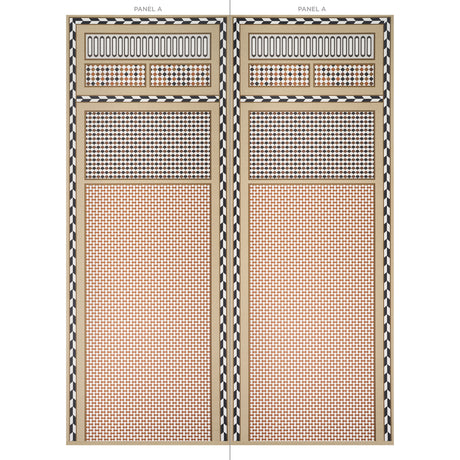 Schumacher Robinchon Panel A Brown Wallpaper - Eade's Wallpaper