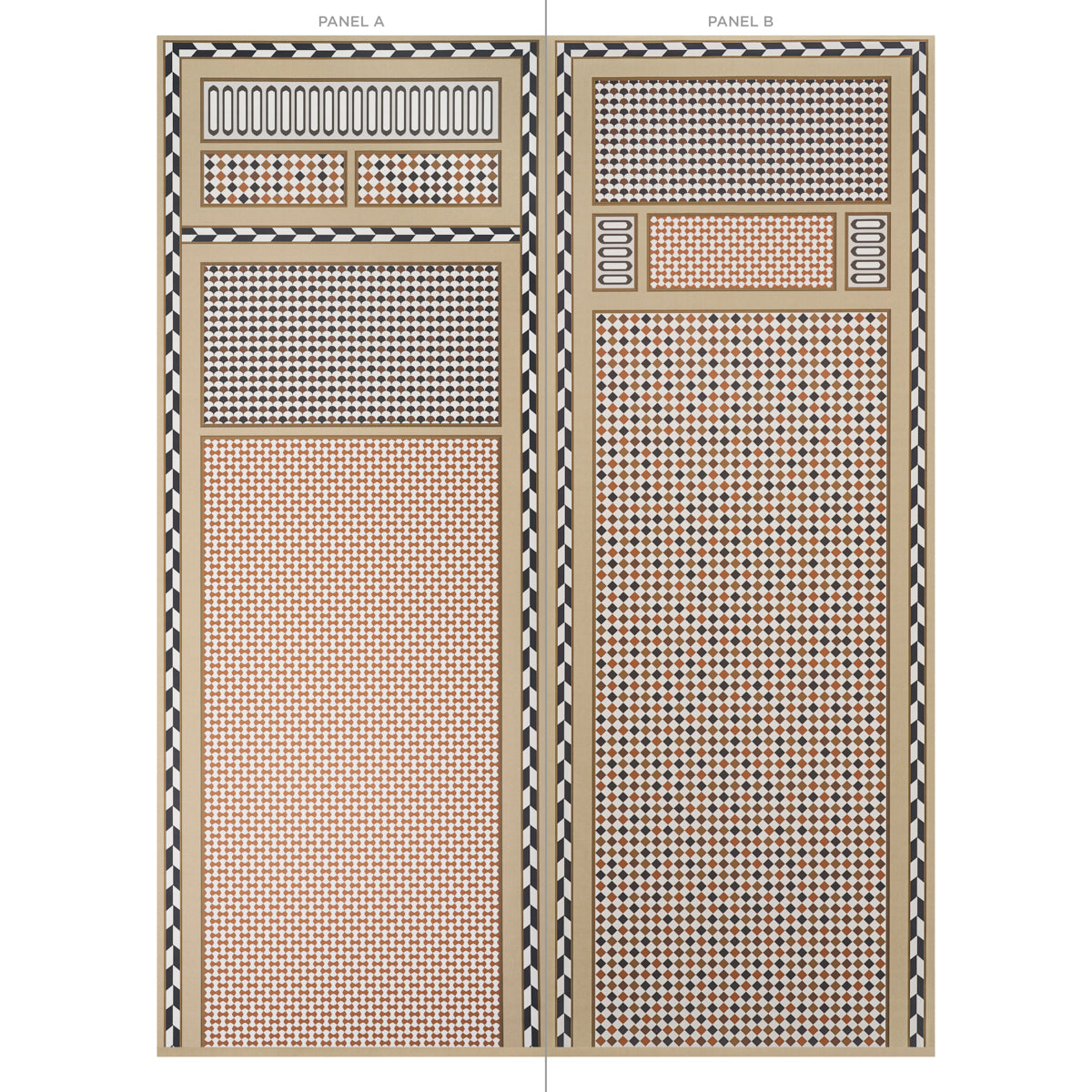 Schumacher Robinchon Panel A Brown Wallpaper - Eade's Wallpaper