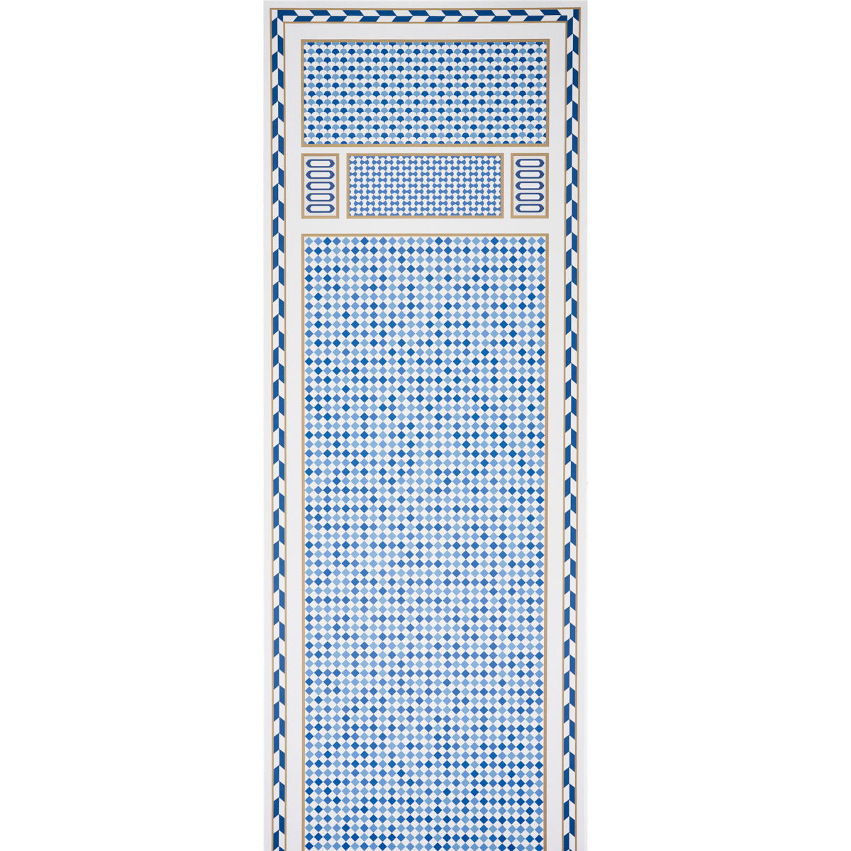 Schumacher Robinchon Panel B Blue Wallpaper - Eade's Wallpaper
