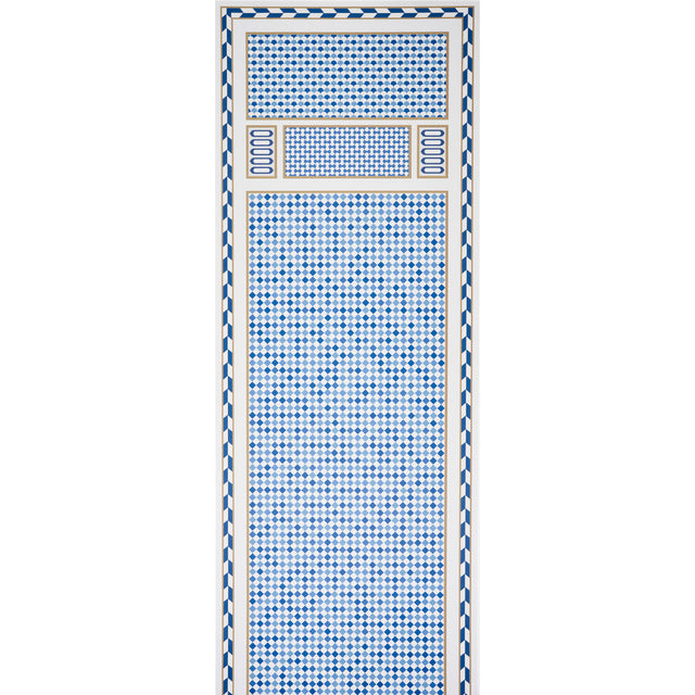 Schumacher Robinchon Panel B Blue Wallpaper - Eade's Wallpaper