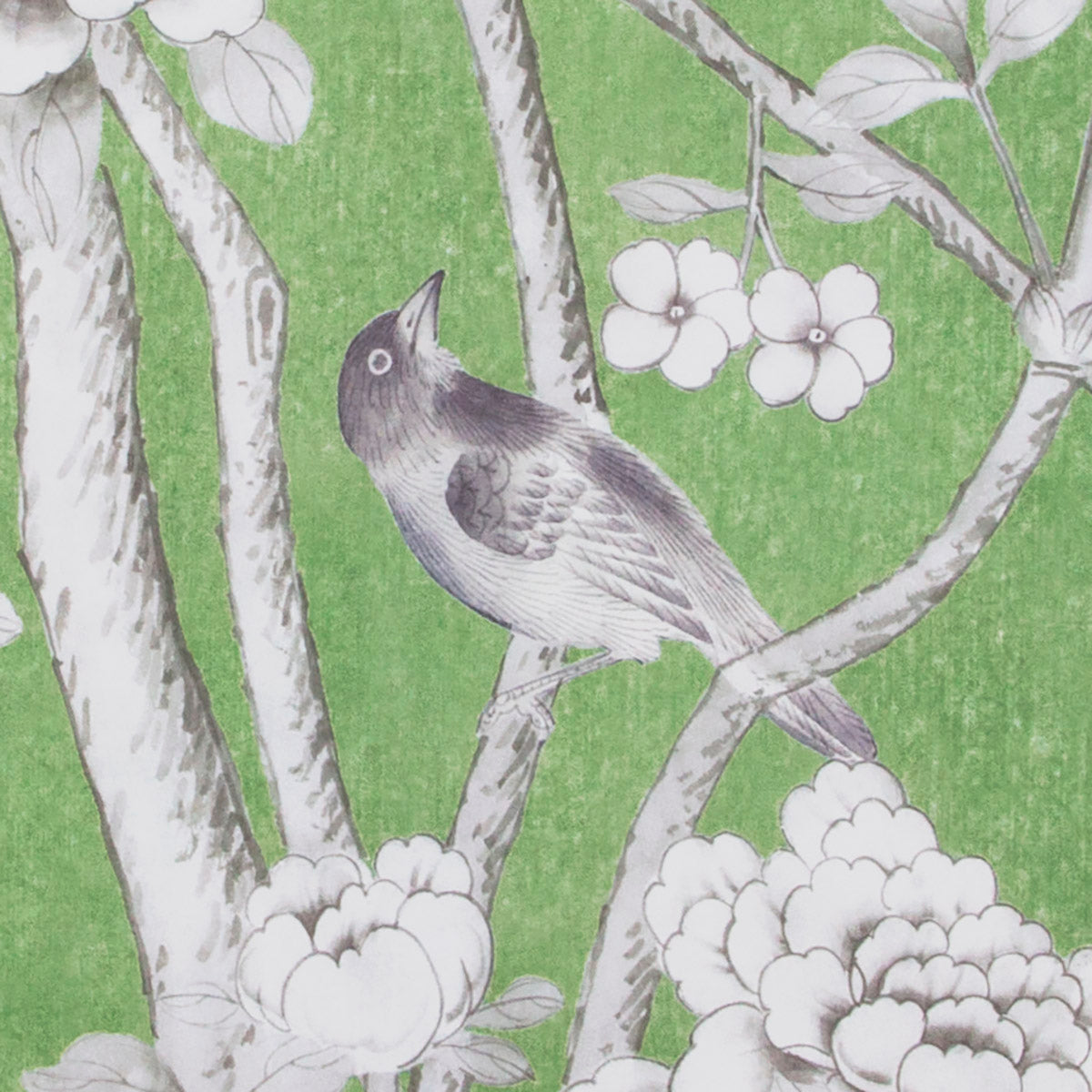 Schumacher Chinois Palais Panel Lettuce Wallpaper