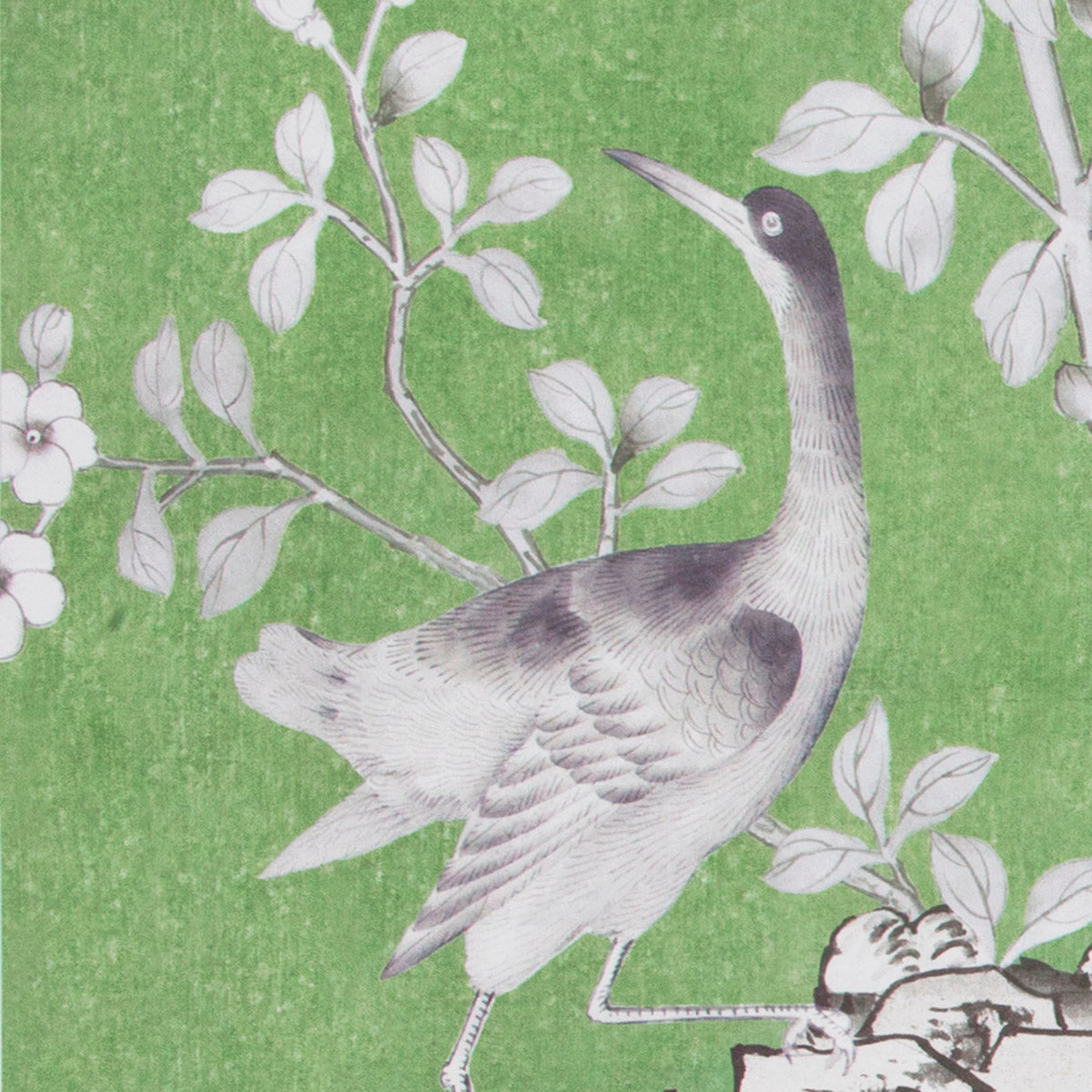 Schumacher Chinois Palais Panel Lettuce Wallpaper