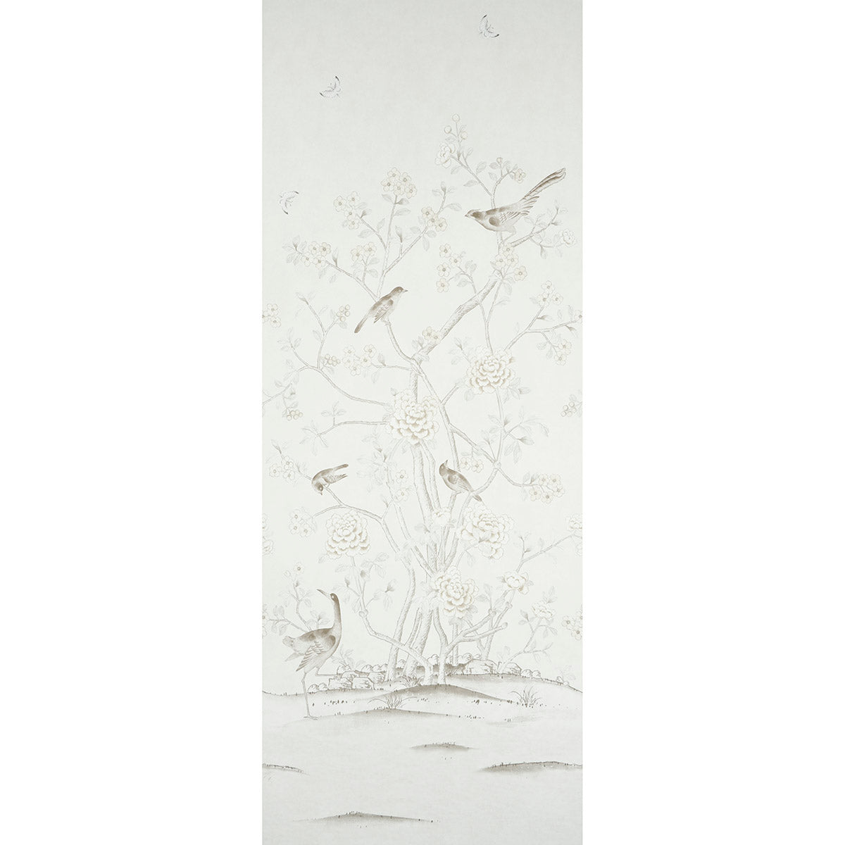 Schumacher Chinois Palais Panel Neutral Wallpaper
