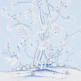 Schumacher Chinois Palais Panel Sky Wallpaper
