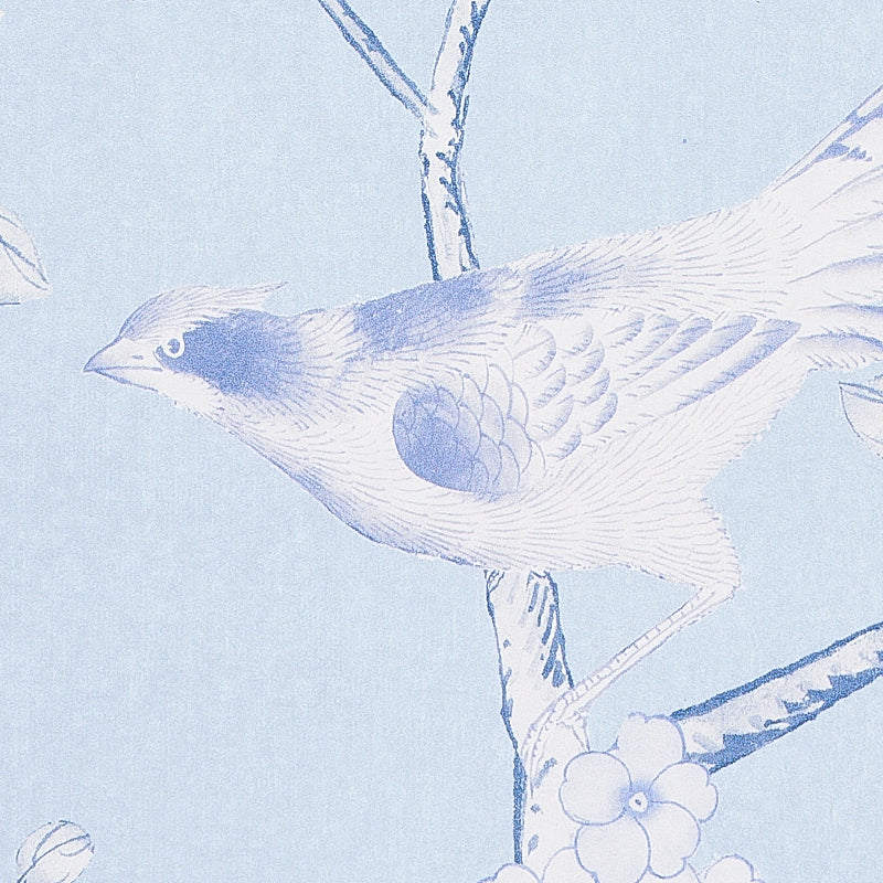 Schumacher Chinois Palais Panel Sky Wallpaper