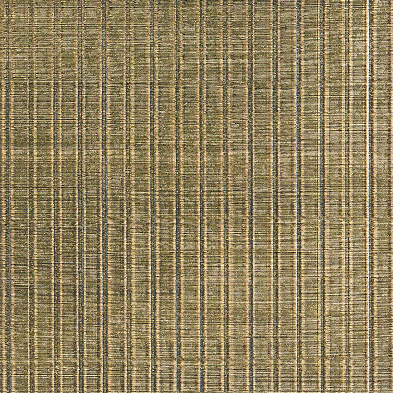 Schumacher Galvanized Rib Aged Gold Wallpaper
