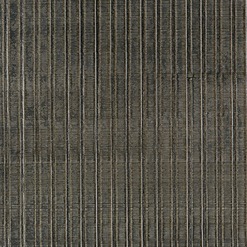 Schumacher Galvanized Rib Gunmetal Wallpaper