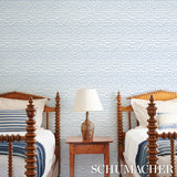 Schumacher Waves Blue Wallpaper