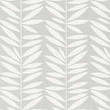Schumacher Leaf Stripe Mist Wallpaper - Eade's Wallpaper
