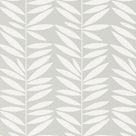 Schumacher Leaf Stripe Mist Wallpaper - Eade's Wallpaper
